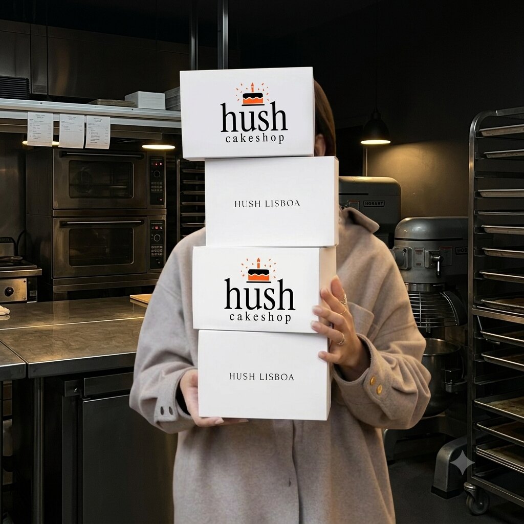 Caixas HUSH preparadas na cozinha